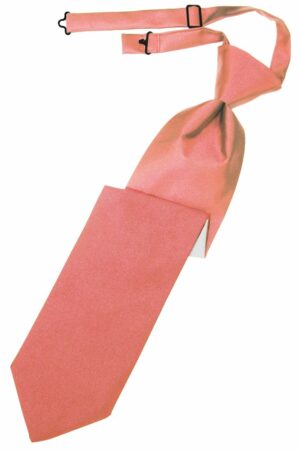Guava Solid Satin Long Tie
