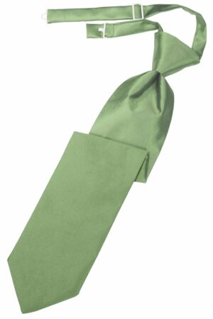 Sage Solid Satin Long Tie