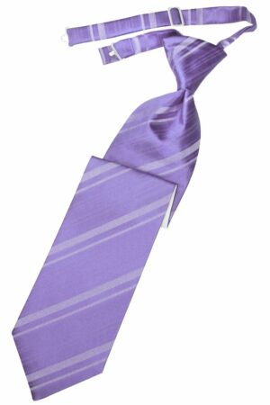 Freesia Striped Satin Long Tie