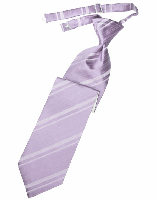 Heather Striped Satin Long Tie