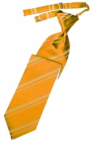 Mandarin Striped Satin Long Tie