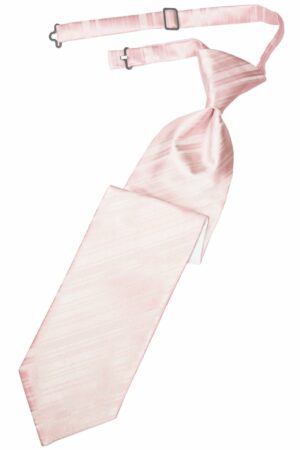 Pink Striped Satin Long Tie