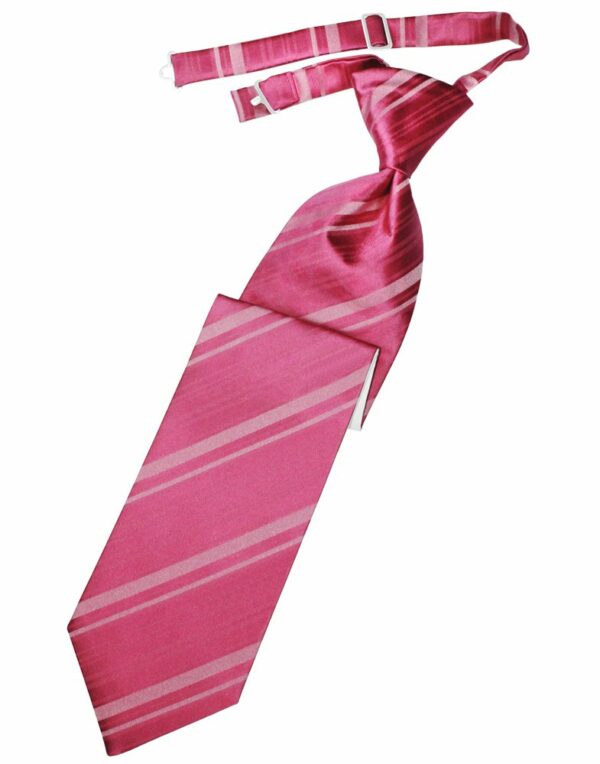 Watermelon Striped Satin Long Tie