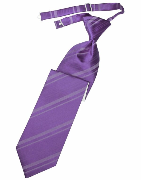 Wisteria Striped Satin Long Tie