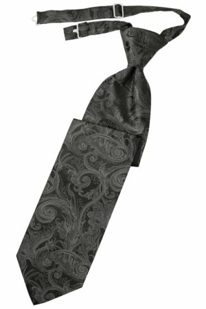 Charcoal Tapestry Long Tie