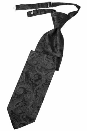 Pewter Tapestry Long Tie