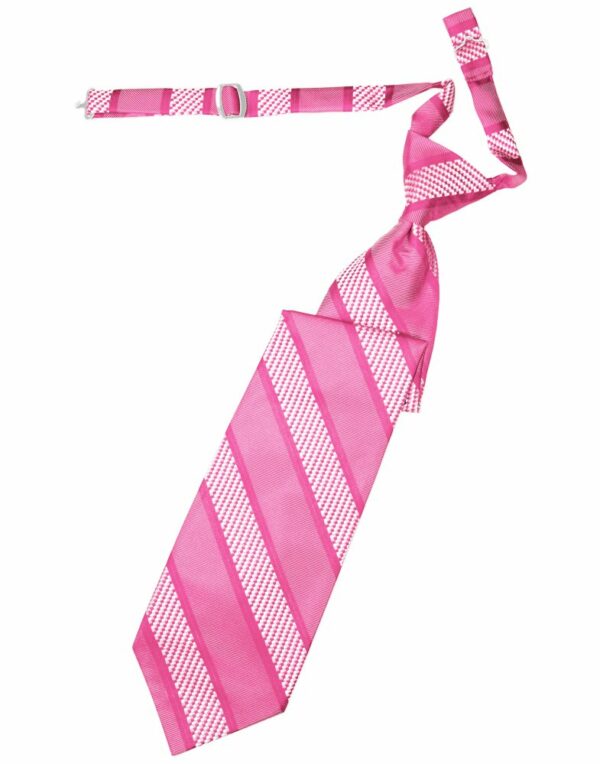 Bubblegum Venetian Stripe Long Tie