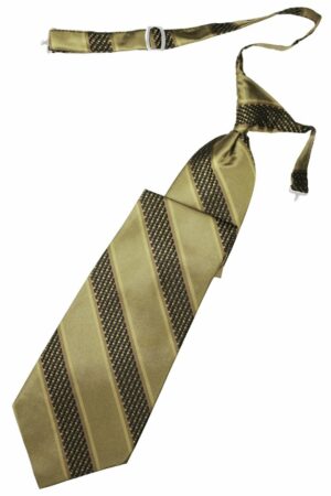 Champagne Venetian Stripe Long Tie