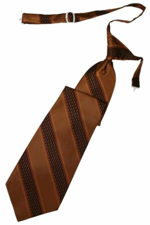 Cinnamon Venetian Stripe Long Tie
