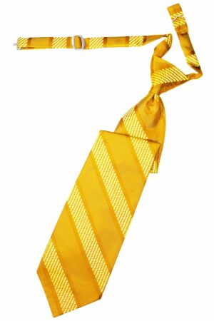 Gold Venetian Stripe Long Tie