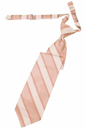 Peach Venetian Stripe Long Tie