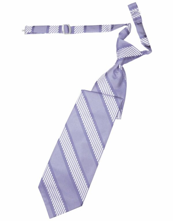 Periwinkle Venetian Stripe Long Tie