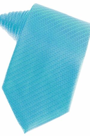 Blue Ice Herringbone Suit Tie