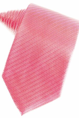 Bubblegum Herringbone Suit Tie