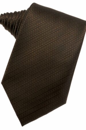 Chocolate Herringbone Suit Tie