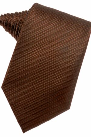 Cinnamon Herringbone Suit Tie