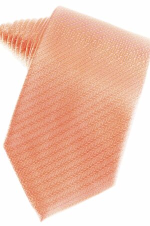 Coral Herringbone Suit Tie