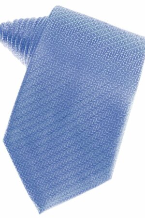 Cornflower Herringbone Suit Tie