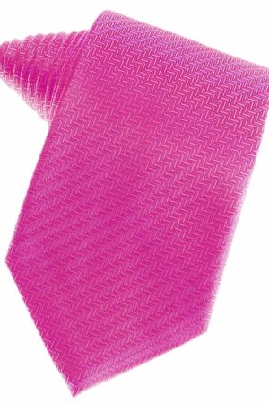 Fuchsia Herringbone Suit Tie