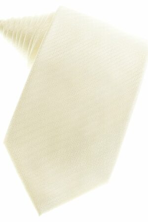 Ivory Herringbone Suit Tie