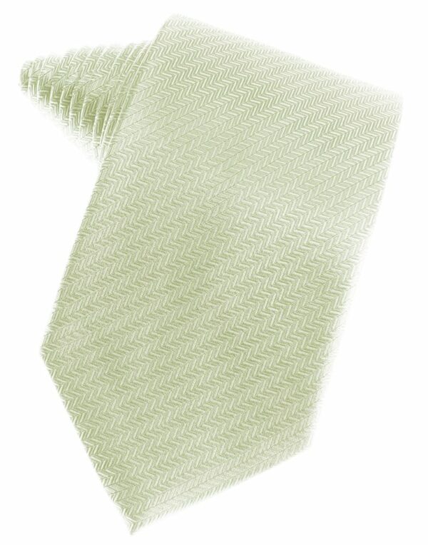 Pistachio Herringbone Suit Tie