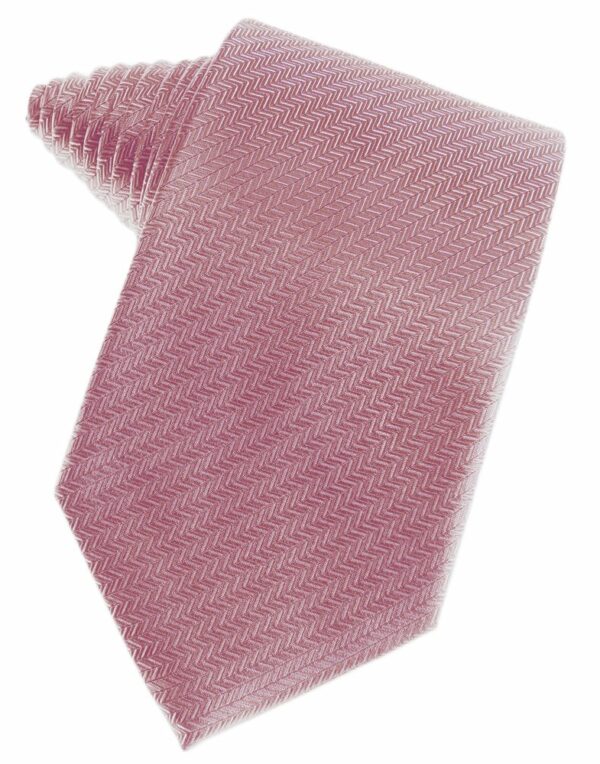Rose Herringbone Suit Tie