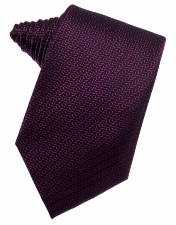 Sangria Herringbone Suit Tie
