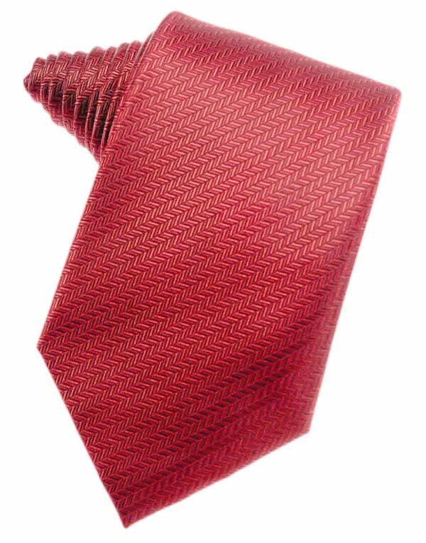 Watermelon Herringbone Suit Tie