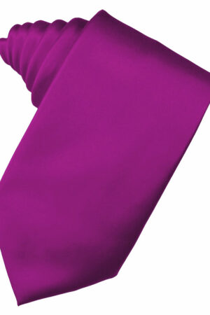 Cassis Solid Satin Suit Tie
