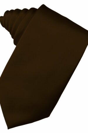 Chocolate Solid Satin Suit Tie