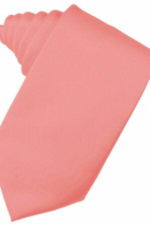 Coral Reef Solid Satin Suit Tie