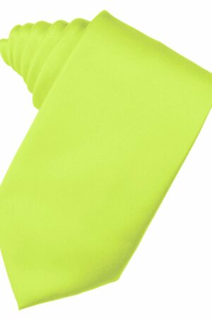 Lime Solid Satin Suit Tie