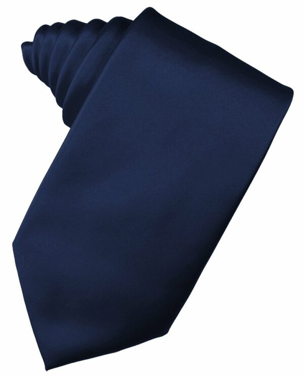 Marine Solid Satin Suit Tie