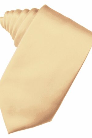 Peach Solid Satin Suit Tie