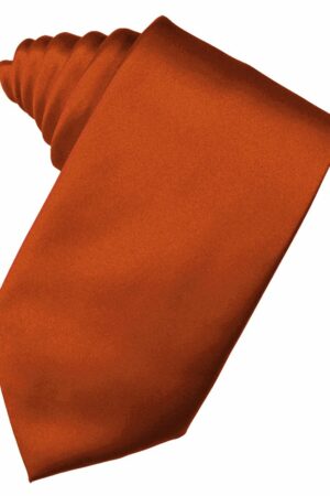 Persimmon Solid Satin Suit Tie