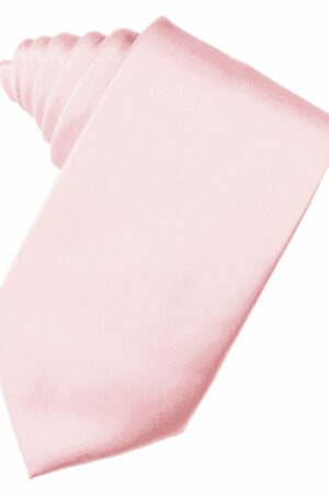 Pink Solid Satin Suit Tie