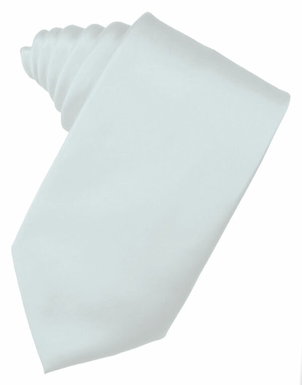 Seaglass Blue Solid Satin Suit Tie