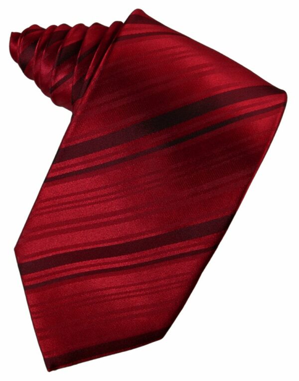Apple Striped Satin Suit Tie