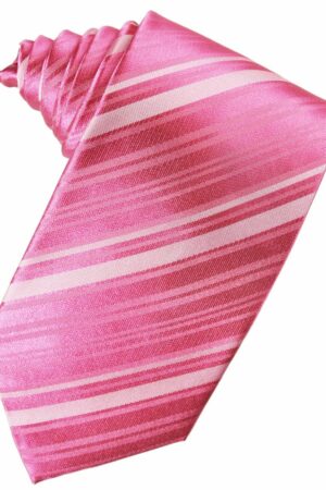 Bubblegum Striped Satin Suit Tie