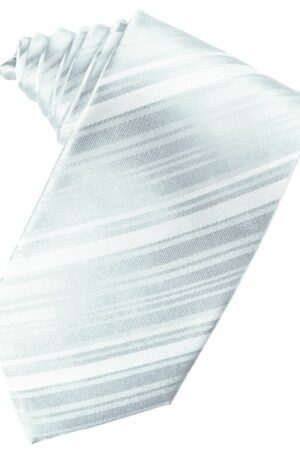 Light Blue Striped Satin Suit Tie