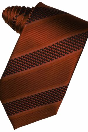 Cinnamon Venetian Stripe Suit Tie