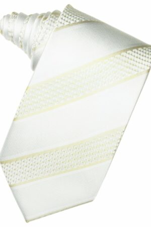 Ivory Venetian Stripe Suit Tie