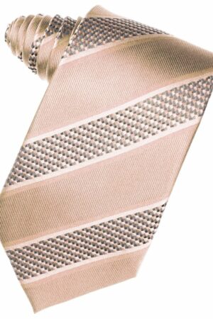 Peach Venetian Stripe Suit Tie