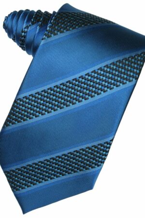 Royal Blue Venetian Stripe Suit Tie