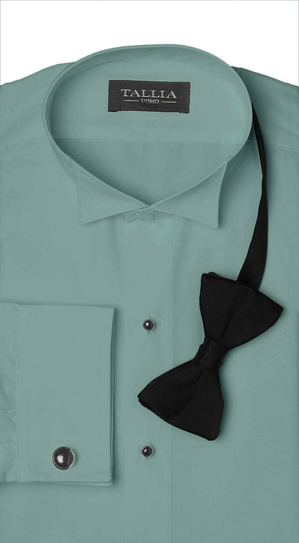 Wingtip Flat-Front Mint Tuxedo Shirt