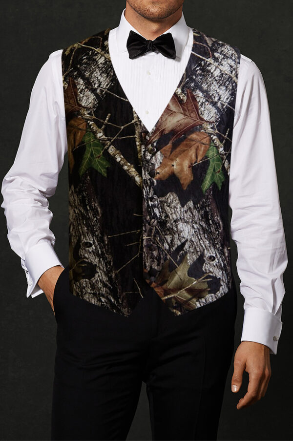 Country Camouflage Tuxedo Vest