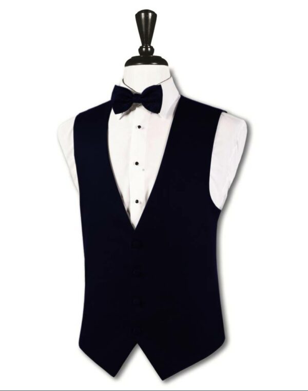 Deep Navy 'Edge' Super 150's Vest