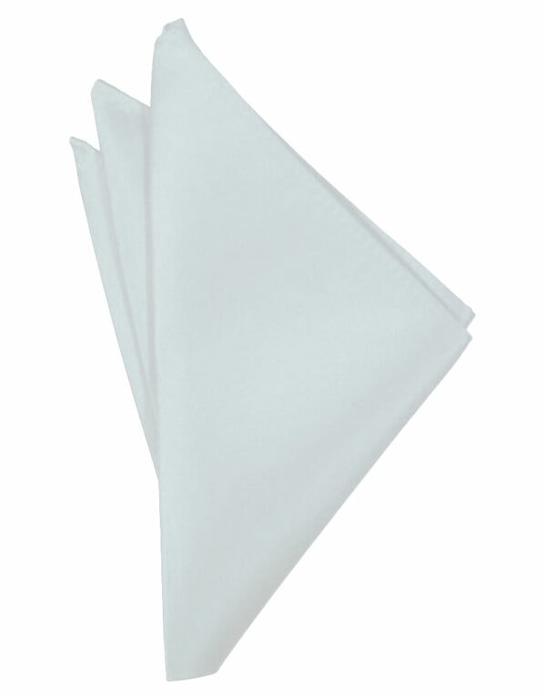 Seaglass Blue Solid Satin Pocket Square
