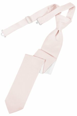 Blush Solid Satin Skinny Tie