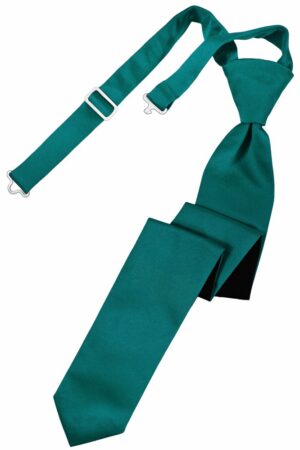 Jade Solid Satin Skinny Tie